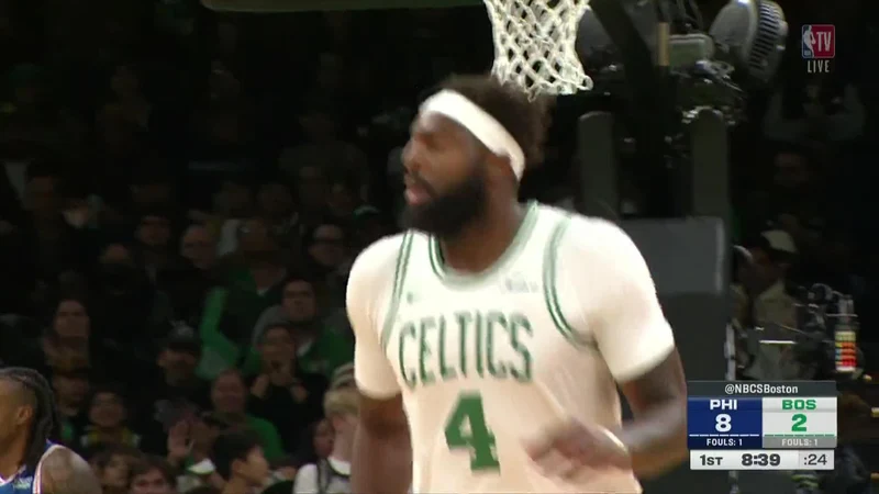 Boston Celtics real NBA preseason game action photo